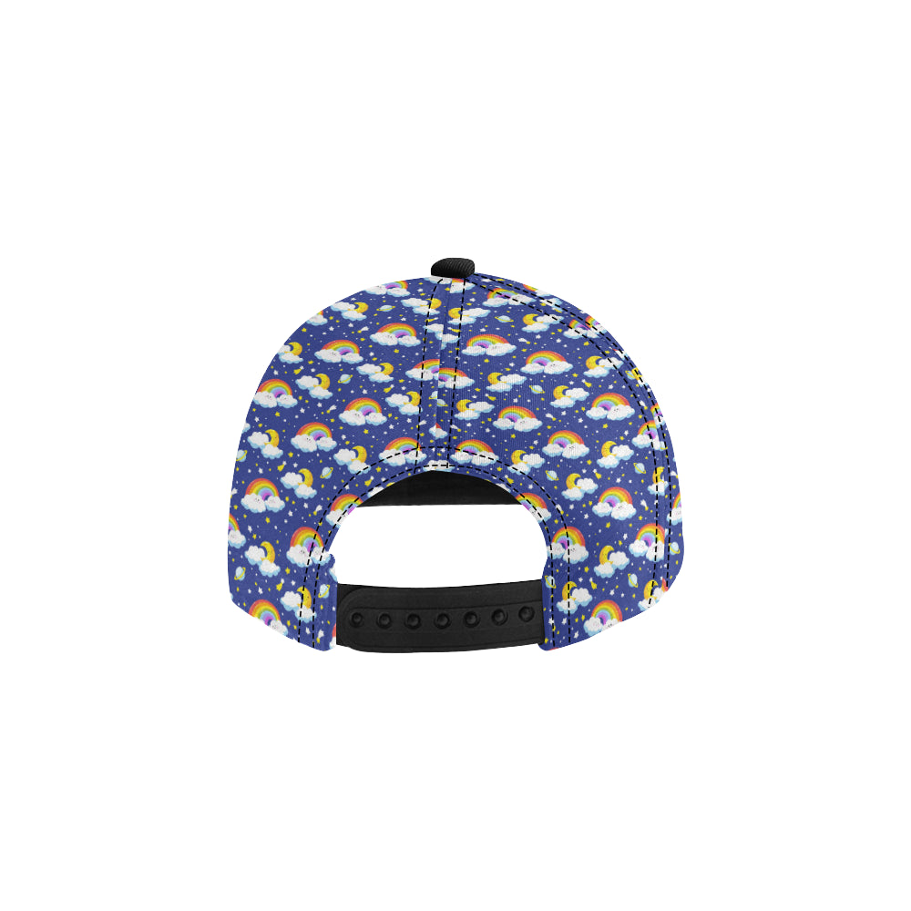 Rainbow Space Design Print Snapback Cap
