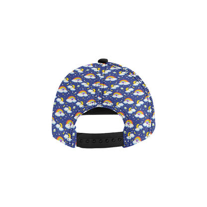 Rainbow Space Design Print Snapback Cap