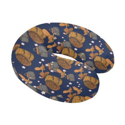 Cowboy Pattern Print Design 03 U-Shaped Travel Neck Pillow