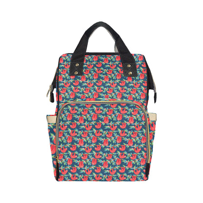 Sloth Red Design Themed Print Diaper Bag Backpack
