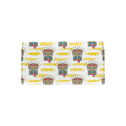 Tiki Smile Mask Print Pattern Women's Trifold Wallet