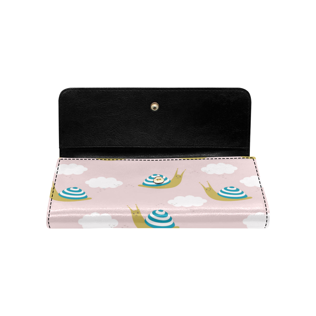 Snail Pattern Print Design 02 Women's Trifold Wallet