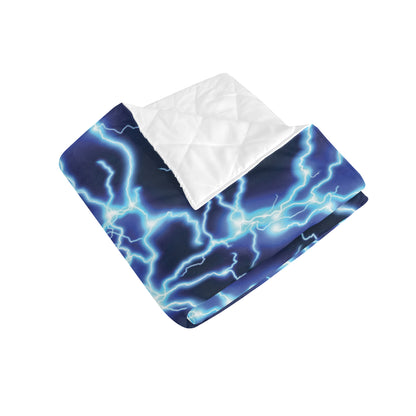 Lightning Thunder Pattern Print Design 04 Premium Quilt