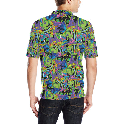 Psychedelic Trippy Mushroom Themed Men Polo Shirt
