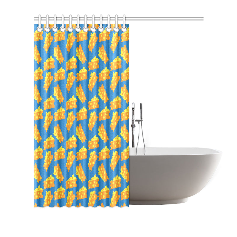 Cheese Pattern Print Design 05 Shower Curtain