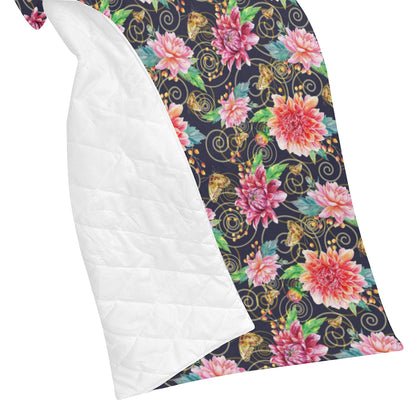 Dahlia Pattern Print Design DH02 Premium Quilt
