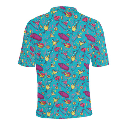 Cocktail Pattern Print Design 03 Men Polo Shirt