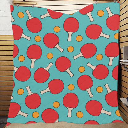Ping Pong Pattern Print Design A01 Premium Quilt
