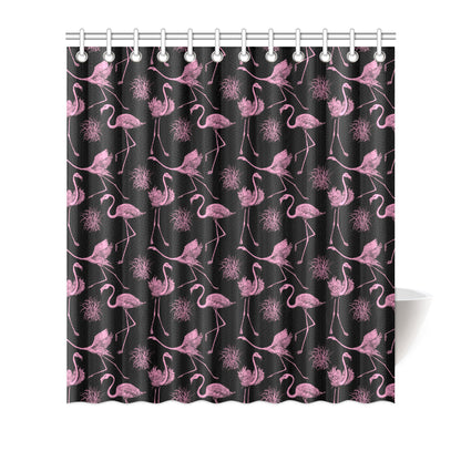 Flamingo Pink Print Pattern Shower Curtain