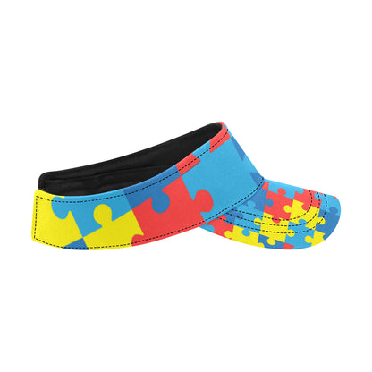 Autism Awareness Puzzles Design Print Unisex Sun Visor