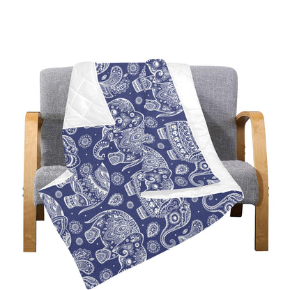 White Elephant Mandala Premium Quilt