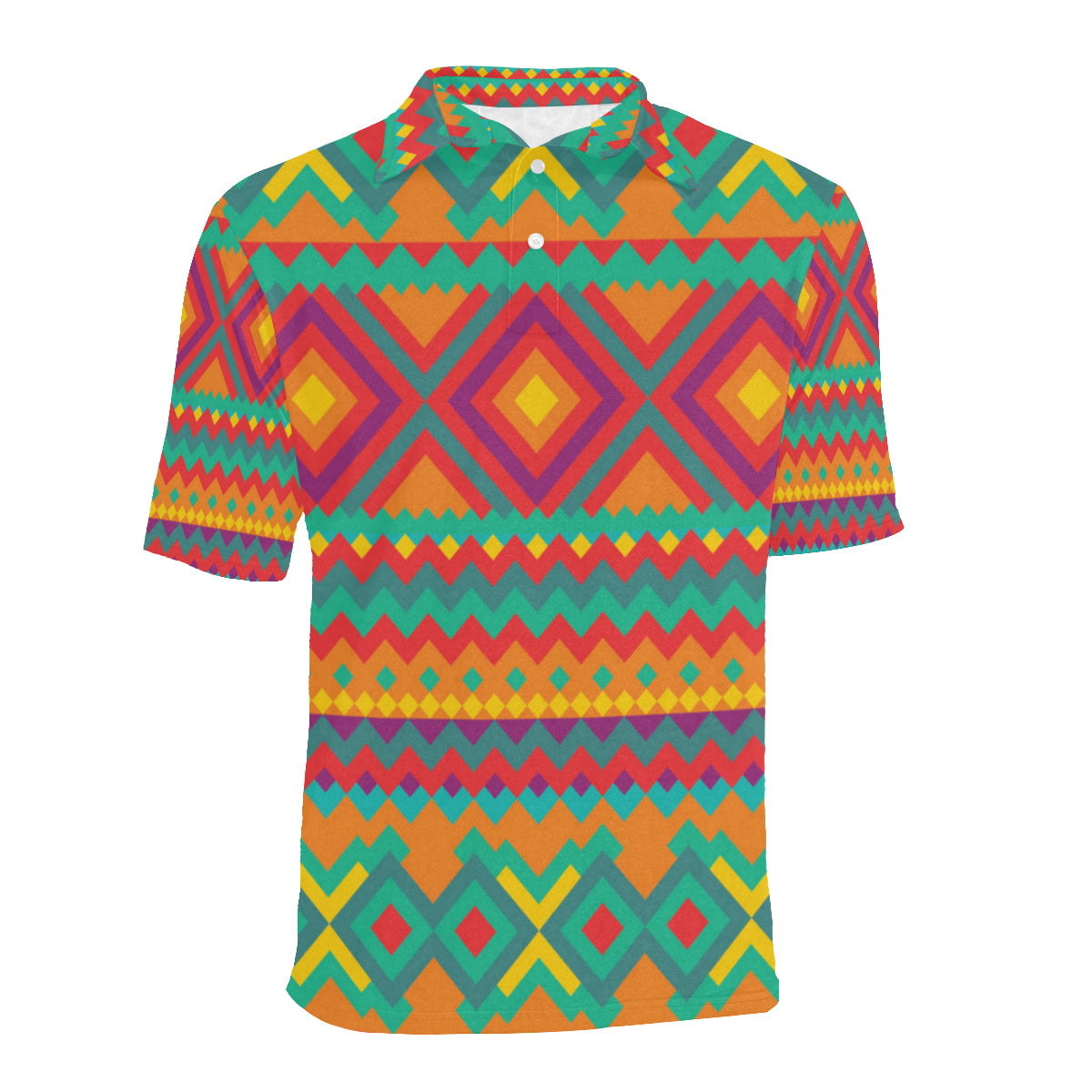 Mexican Pattern Print Design 04 Men Polo Shirt
