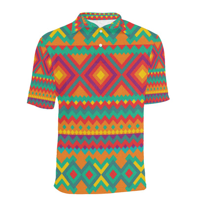 Mexican Pattern Print Design 04 Men Polo Shirt
