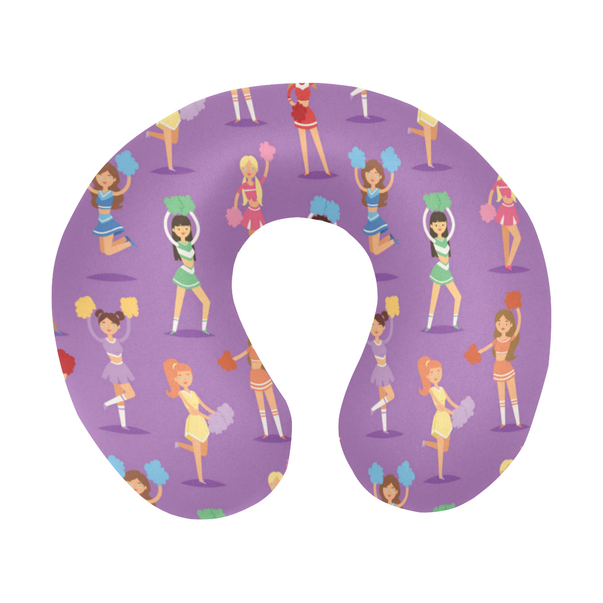 Cheerleader Pattern Print Design 02 U-Shaped Travel Neck Pillow