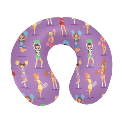 Cheerleader Pattern Print Design 02 U-Shaped Travel Neck Pillow