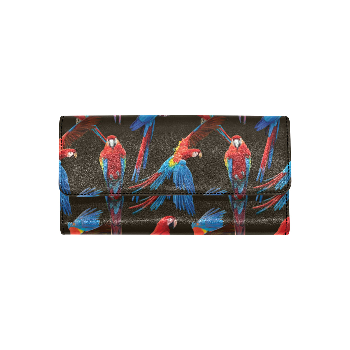 Macaw Pattern Print Design 04 Women's Trifold Wallet