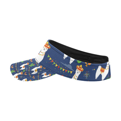 Llama Cactus Pattern Print Design 05 Unisex Sun Visor