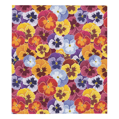 Pansy Pattern Print Design PS01 Premium Quilt