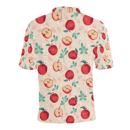 Apple Pattern Print Design AP06 Men Polo Shirt