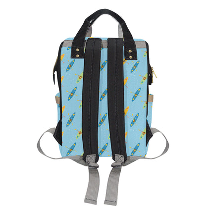 Kayak Pattern Print Design 04 Diaper Bag Backpack