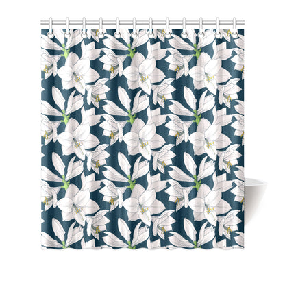 Amaryllis Pattern Print Design 01 Shower Curtain