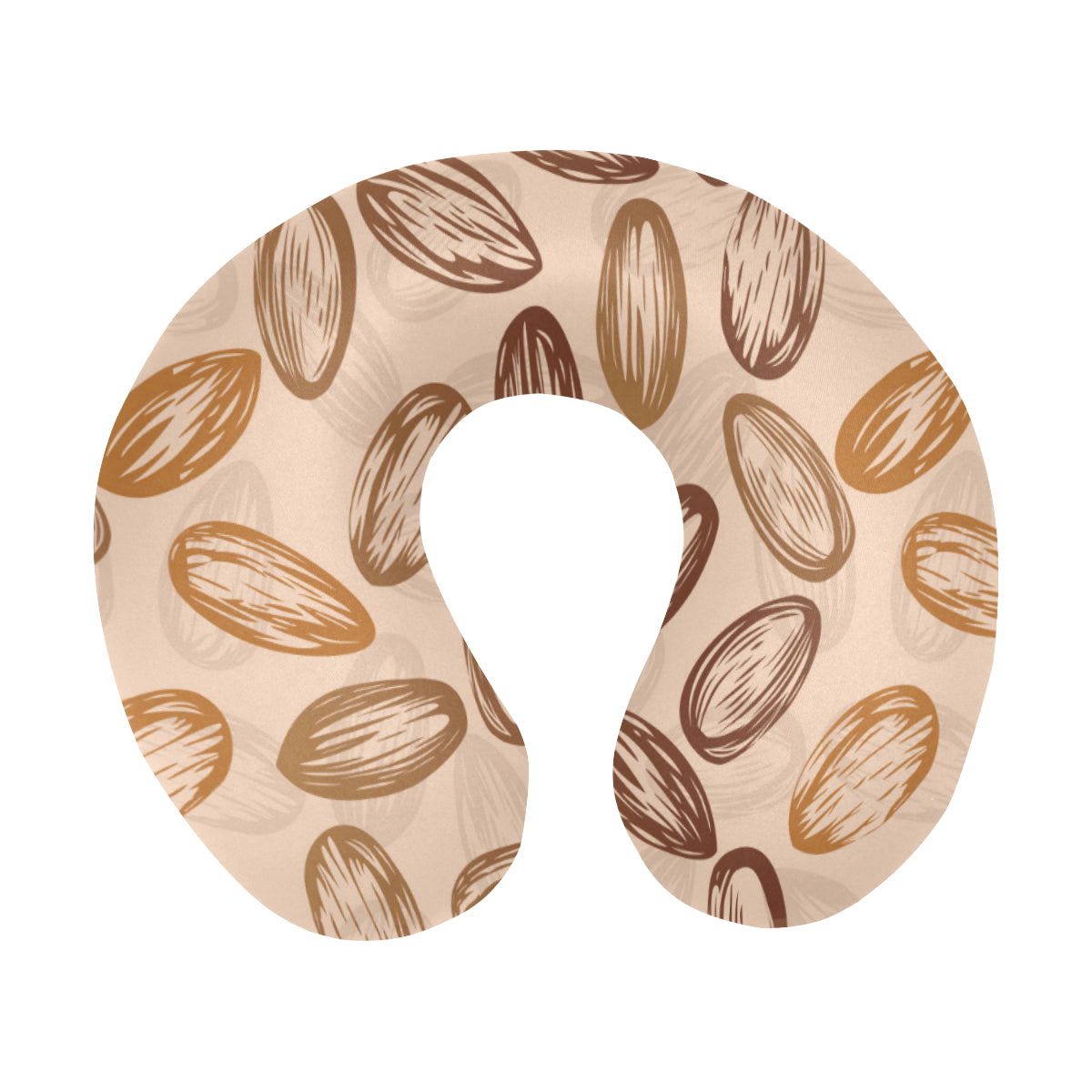 Almond Pattern Print Design 02 U-Shaped Travel Neck Pillow