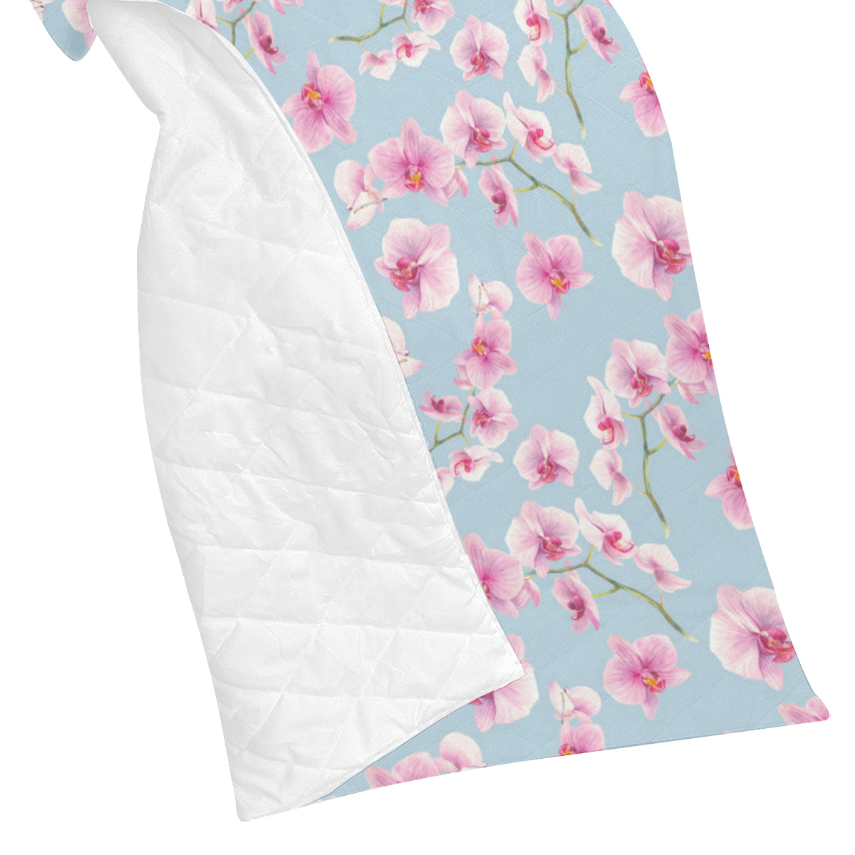Orchid Pattern Print Design A01 Premium Quilt