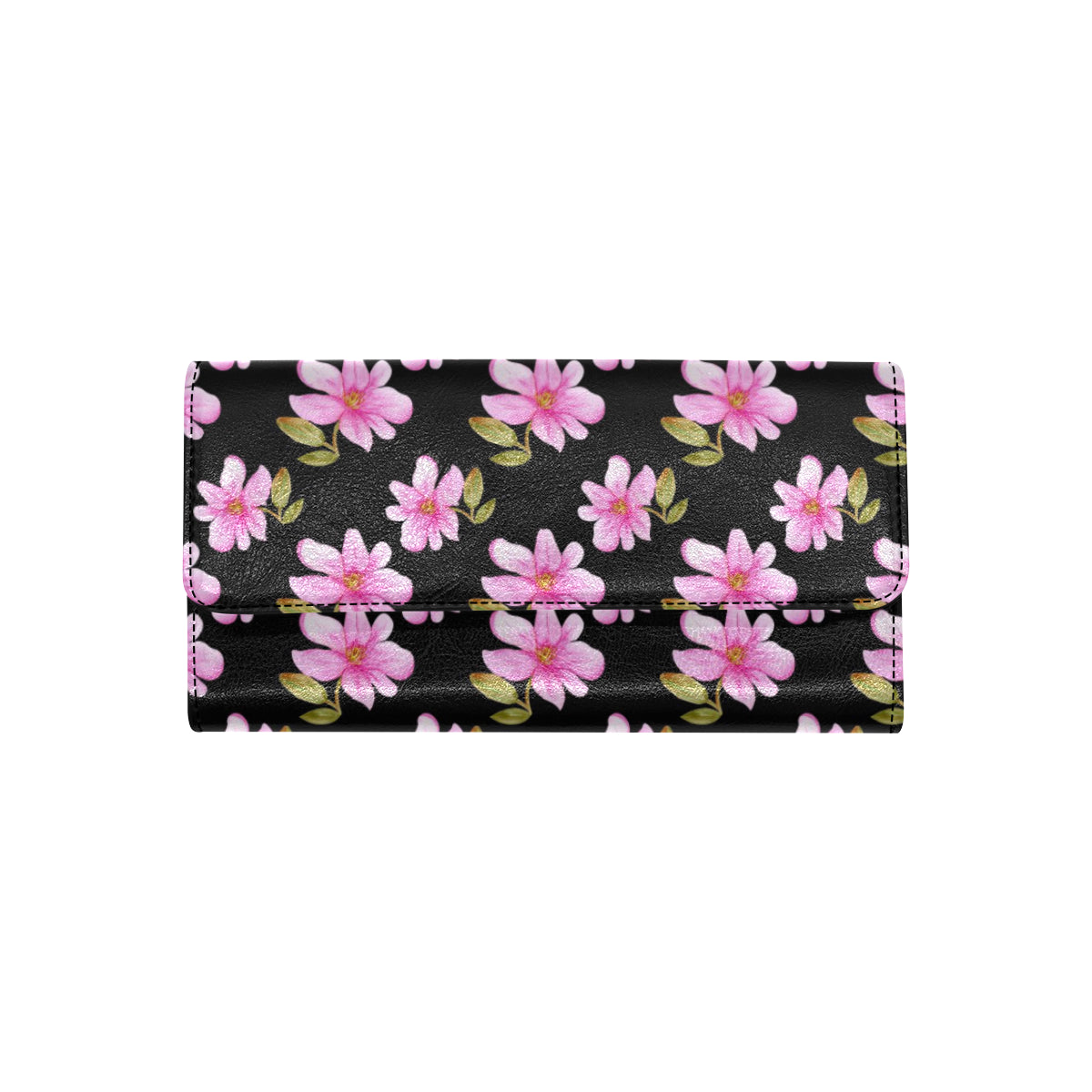Magnolia Pattern Print Design MAG06 Women's Trifold Wallet