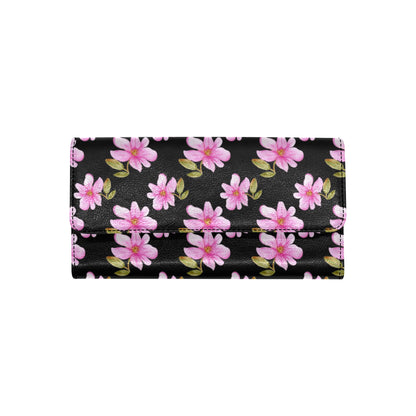 Magnolia Pattern Print Design MAG06 Women's Trifold Wallet