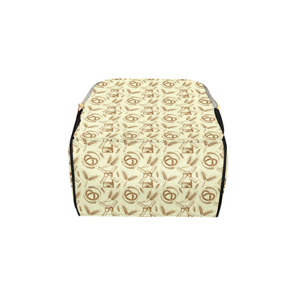 Agricultural Windmills Print Design 03 Diaper Bag Backpack