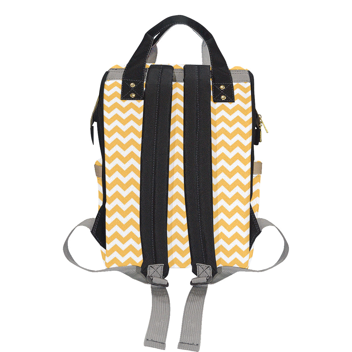 Chevron Orange Pattern Print Design 01 Diaper Bag Backpack