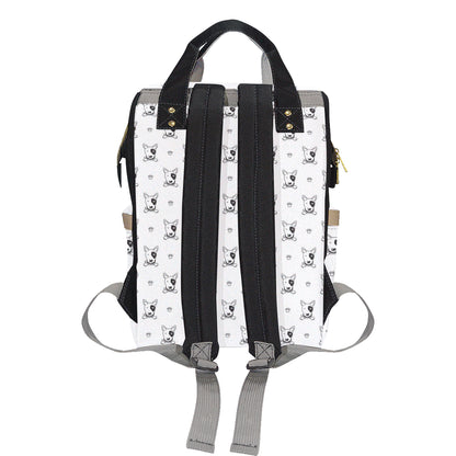 Bull Terriers Pattern Print Design 06 Diaper Bag Backpack
