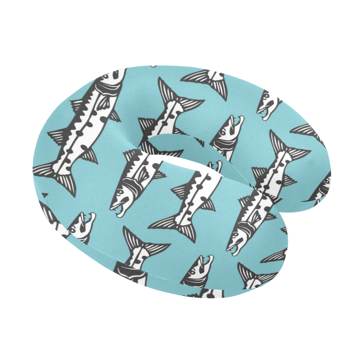 Barracuda Pattern Print Design 03 U-Shaped Travel Neck Pillow