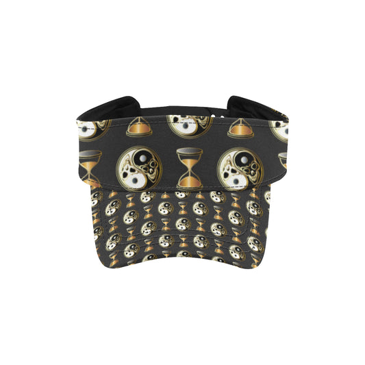 Yin Yang Skull Themed Design Print Unisex Sun Visor