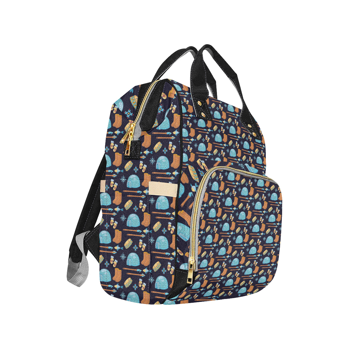 Eskimo Pattern Print Design 02 Diaper Bag Backpack