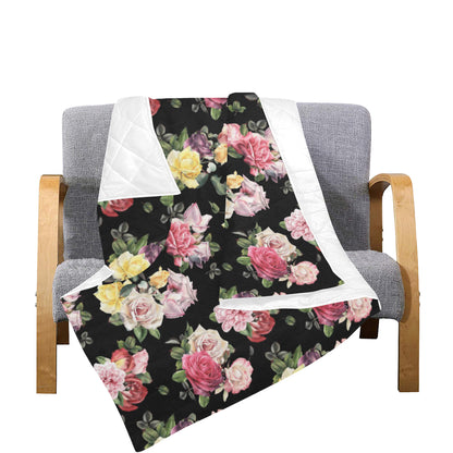 Rose Pattern Print Design RO010 Premium Quilt