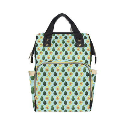 Avocado Pattern Print Design 04 Diaper Bag Backpack