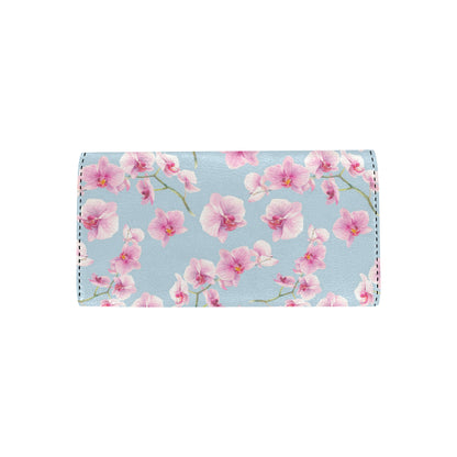 Orchid Pattern Print Design A01 Women's Trifold Wallet