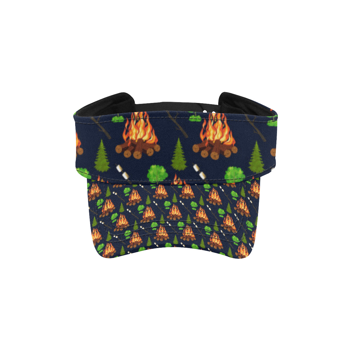 Camfire marshmallow Camping Design Print Unisex Sun Visor
