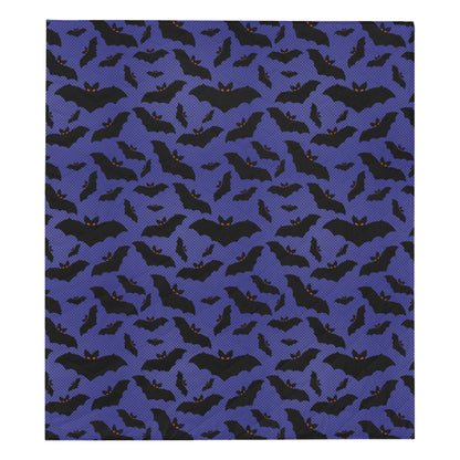 Bat Halloween Pattern Print Design 02 Premium Quilt