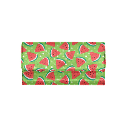 Watermelon Pattern Print Design WM05 Women's Trifold Wallet