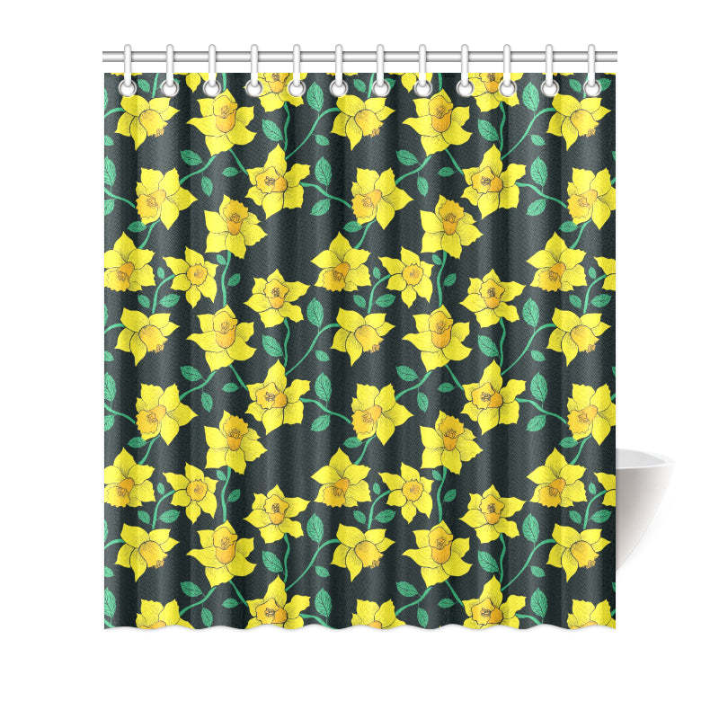 Daffodils Pattern Print Design DF03 Shower Curtain