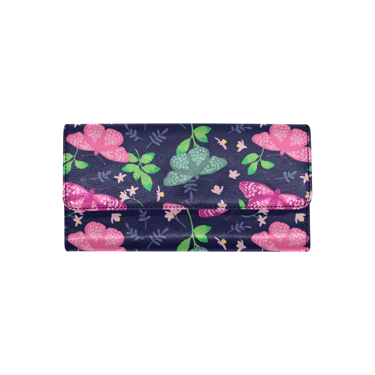 Monarch Butterfly Pattern Print Design 03 Women's Trifold Wallet