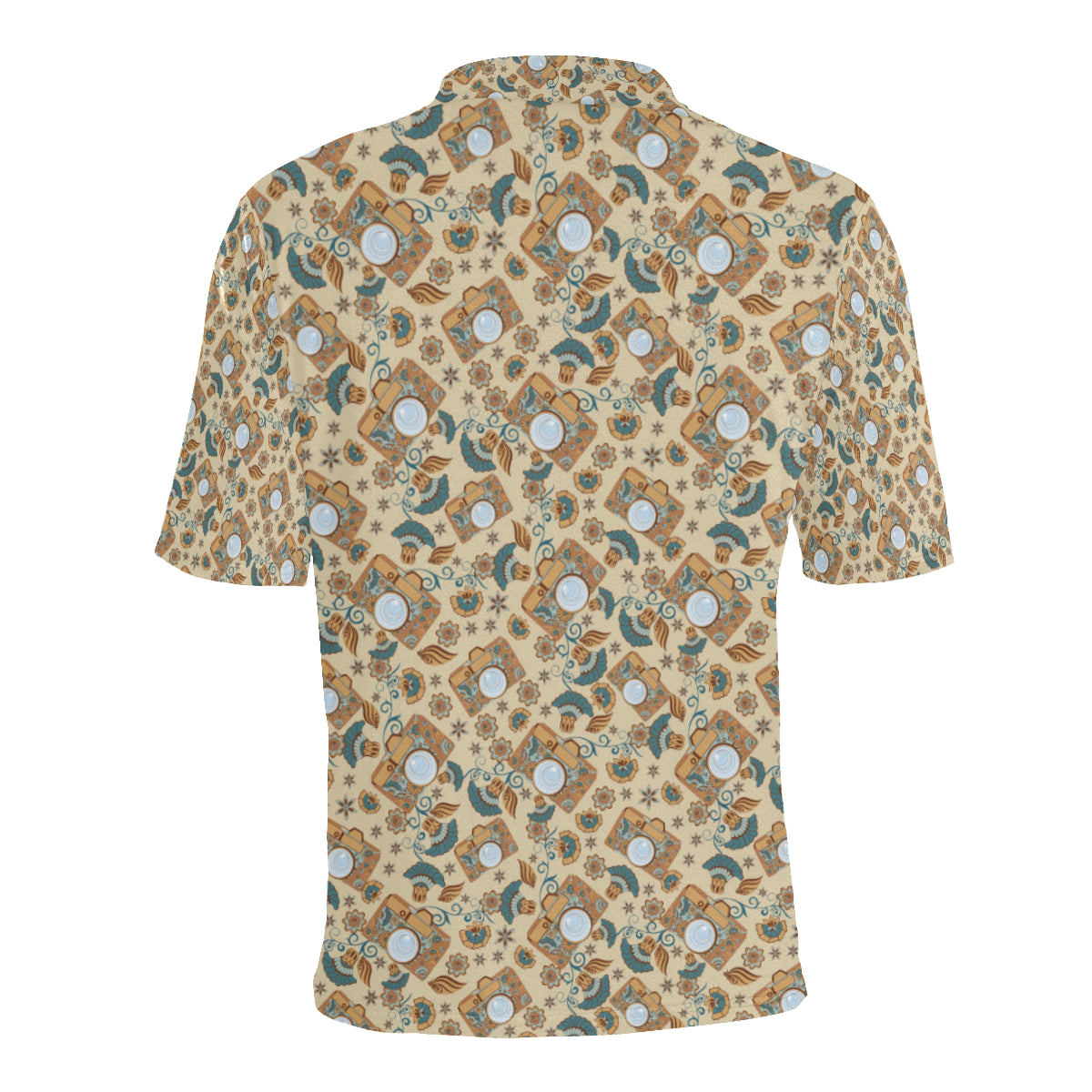 Camera Pattern Print Design 05 Men Polo Shirt