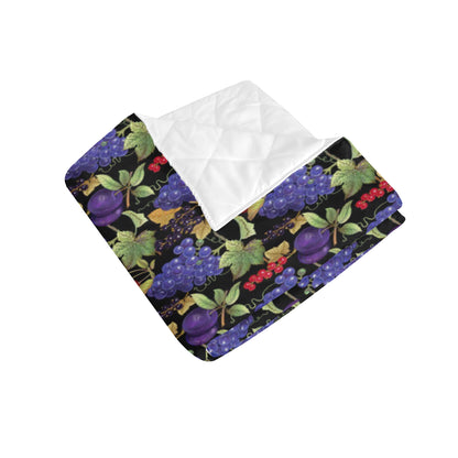 Grape Pattern Print Design GP05 Premium Quilt