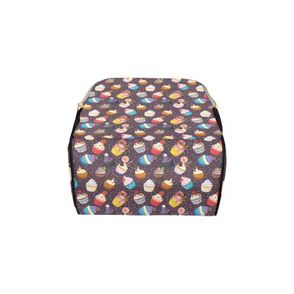 Cupcakes Party Print Pattern Diaper Bag Backpack