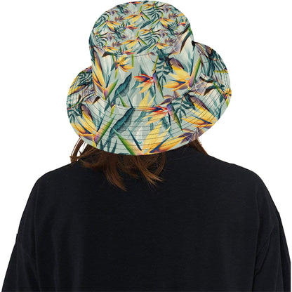Tropical Flower Pattern Print Design TF022 Unisex Bucket Hat