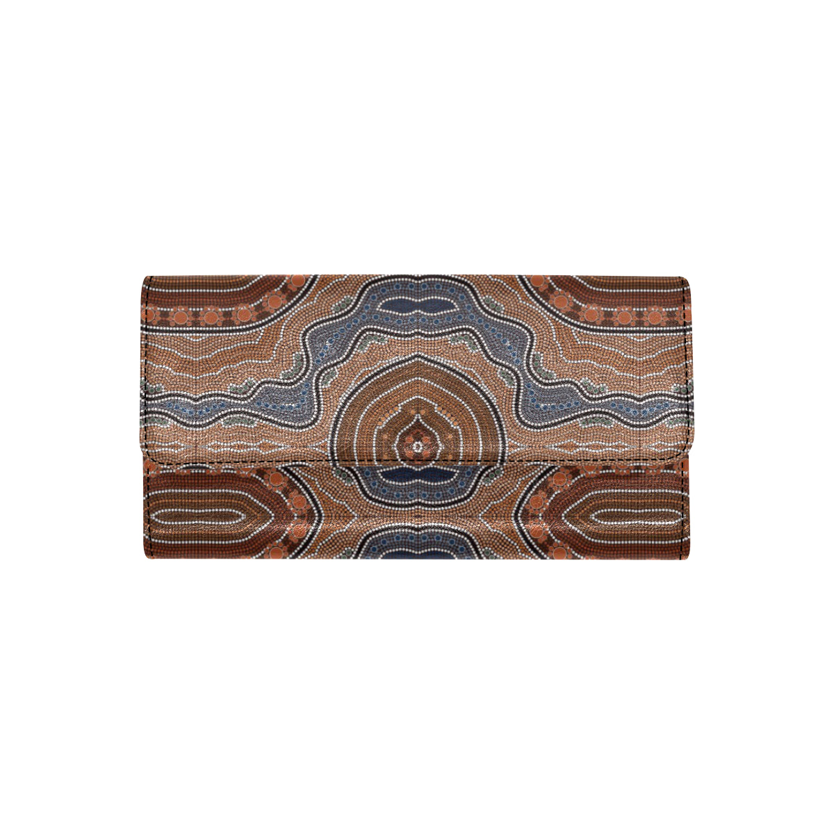 Aboriginal Pattern Print Design 01 Women's Trifold Wallet