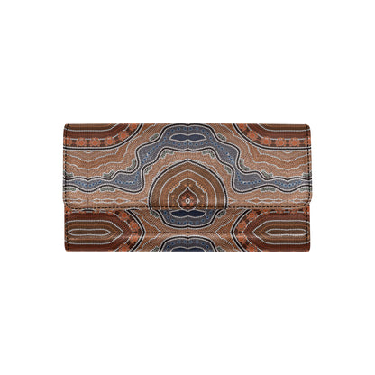 Aboriginal Pattern Print Design 01 Women's Trifold Wallet