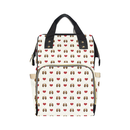Cavalier King Charles Spaniels Pattern Print Design 01 Diaper Bag Backpack